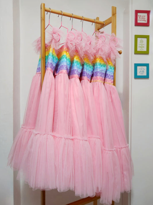 Martha Rainbow Tulle Dress