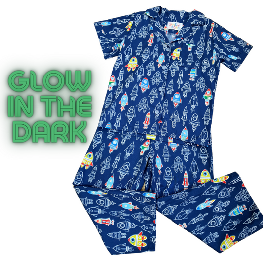 Glow in the Dark Pajamas - Rocketship