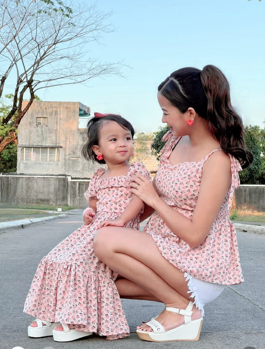 Bella Coords in Peach Floral and Matching Mom Top (Special Price)